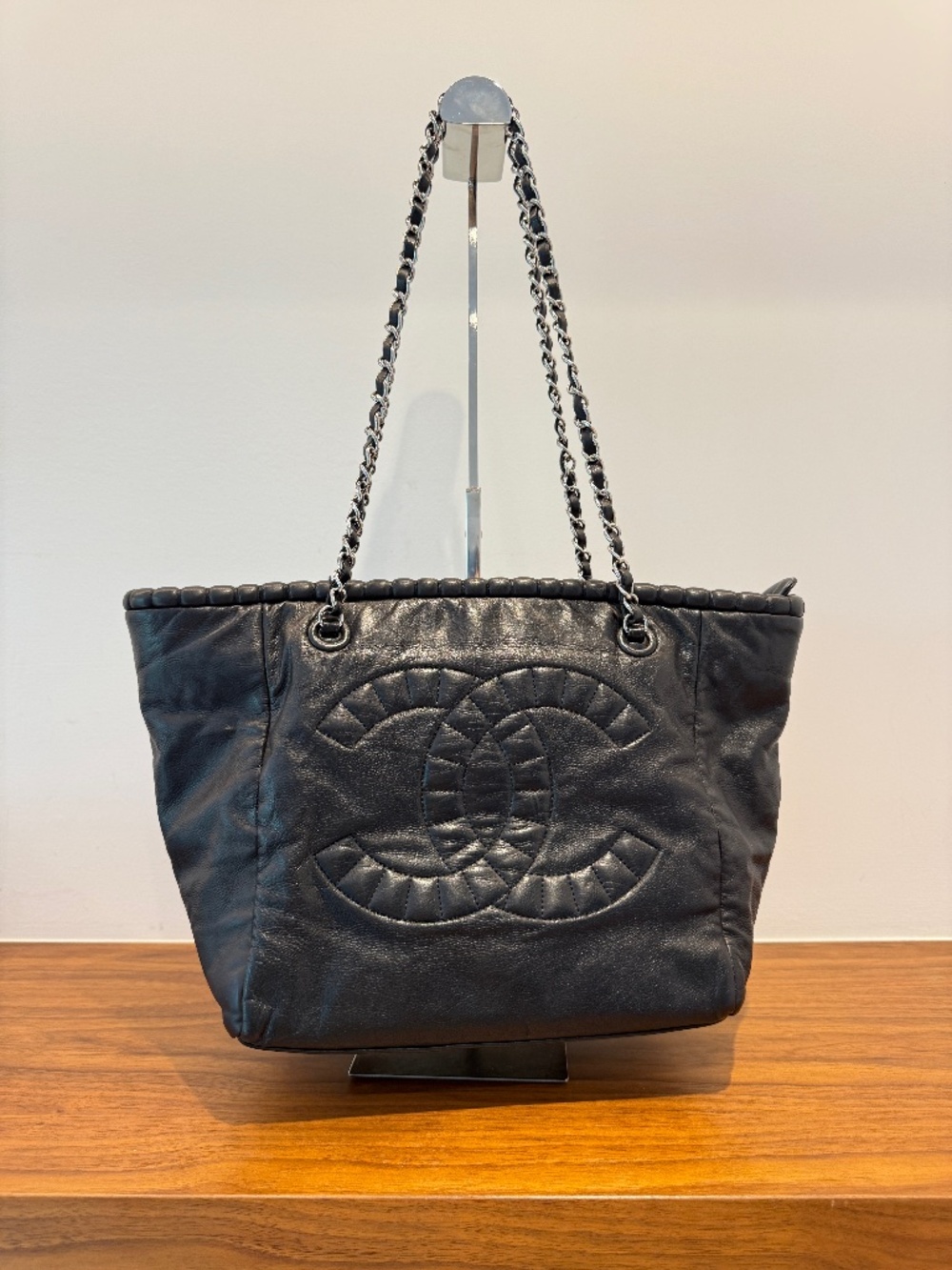 Chanel Coco Shopping Tote in Black Leather Pre-Owned